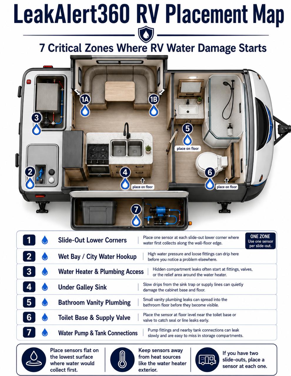 RV Water Risk Zone Placement Guide